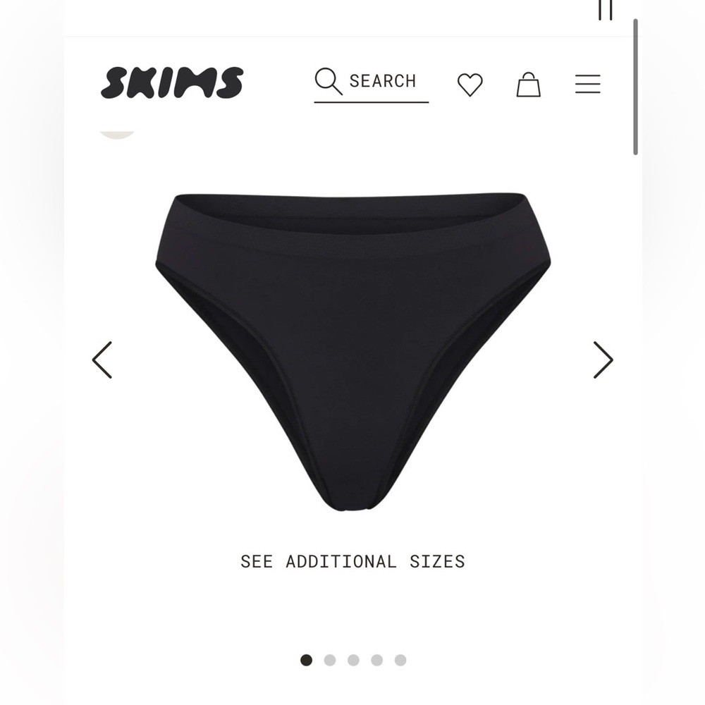 2 pairs- never worn! Skims soft smoothing seamless briefs in black/eclipse, XS